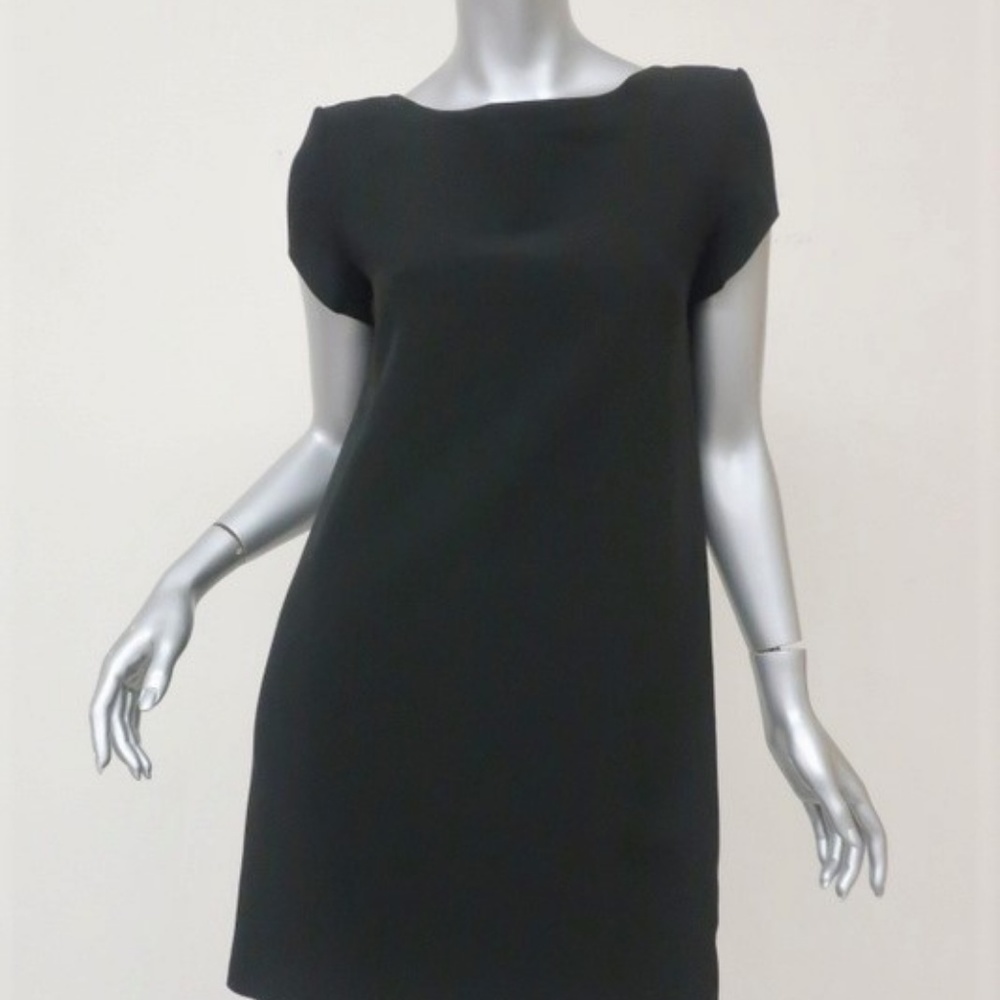 Saint Laurent Dress Black Crepe Size 40 - Picture 3 of 8